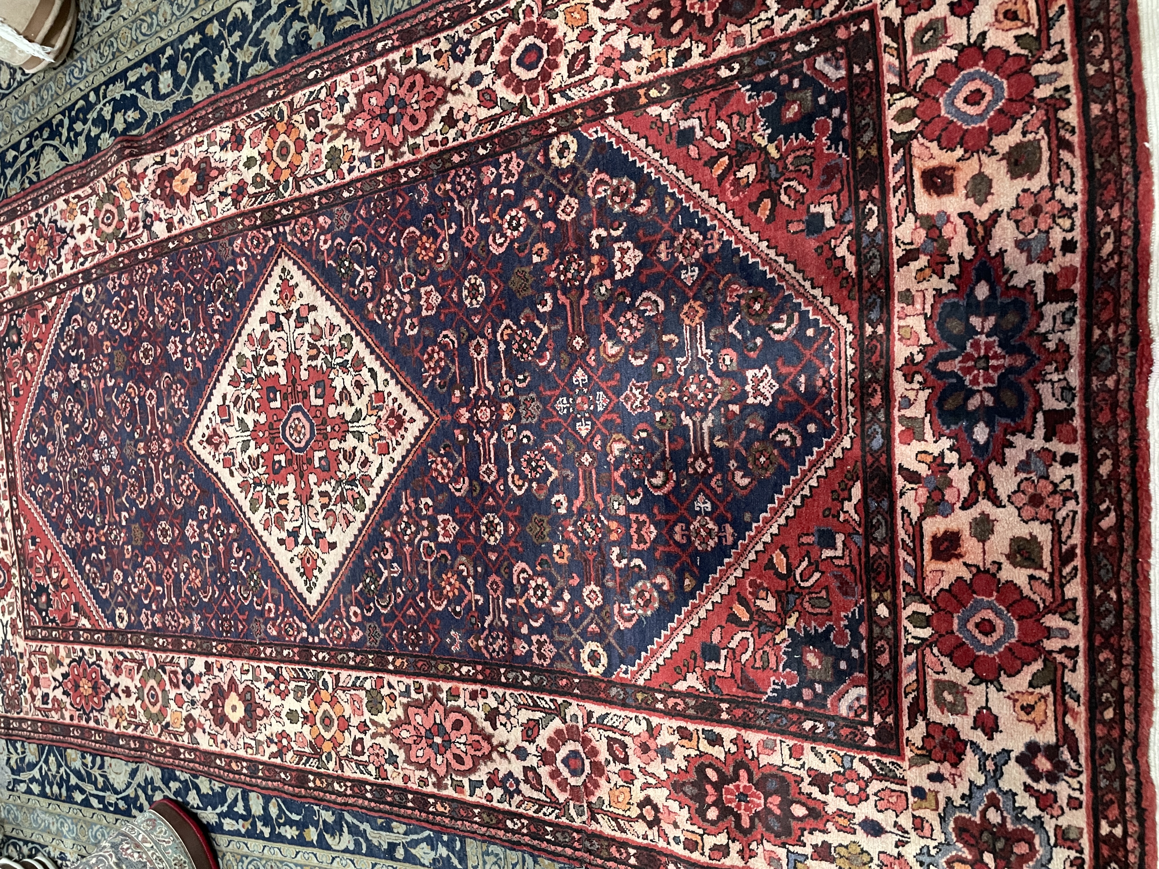 کناره دستبافت خوابدار ملایر(همدان) سالم و پرزدار