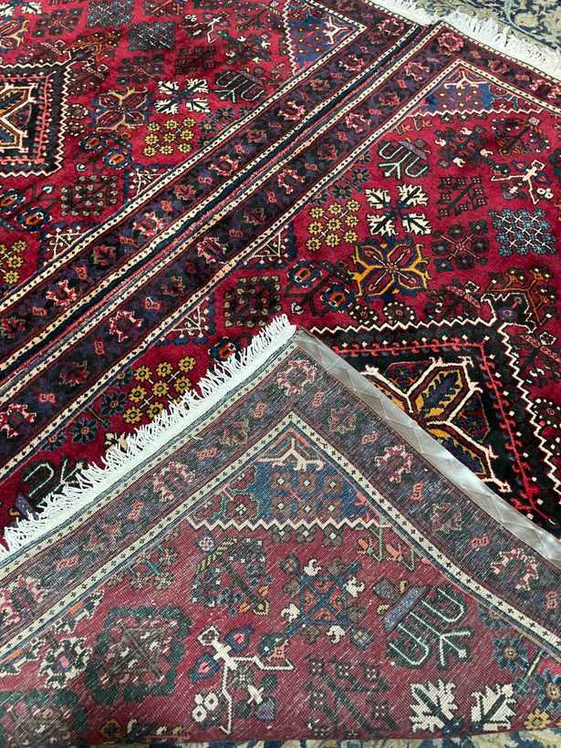 جفت قالیچه دستبافت جوشقان خوابدار و سالم