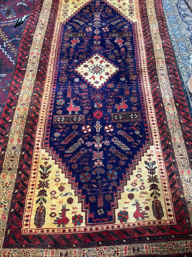 یک تخته کناره دستبافت اردبیل چله پشم و کرک