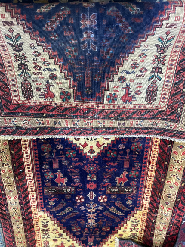 یک تخته کناره دستبافت اردبیل چله پشم و کرک