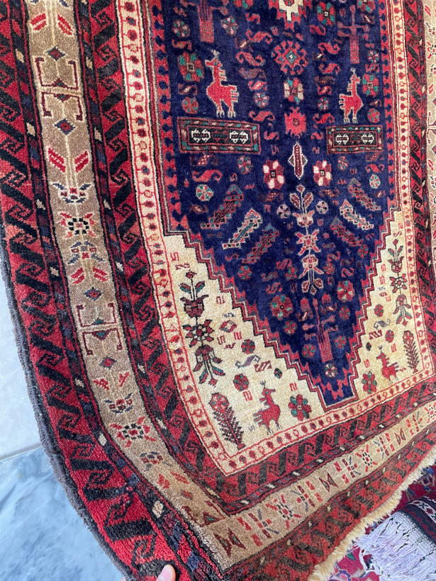 کناره فرش دستبافت کرک اردبیل