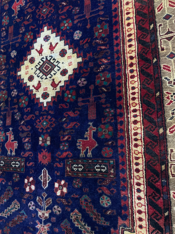 کناره فرش دستبافت کرک اردبیل
