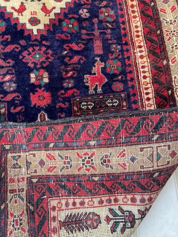 کناره فرش دستبافت کرک اردبیل
