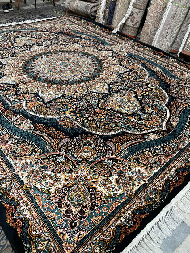جفت ۹ متری سرمه ای ماشینی ۷۰۰ شانه تراکم ۲۵۵۰